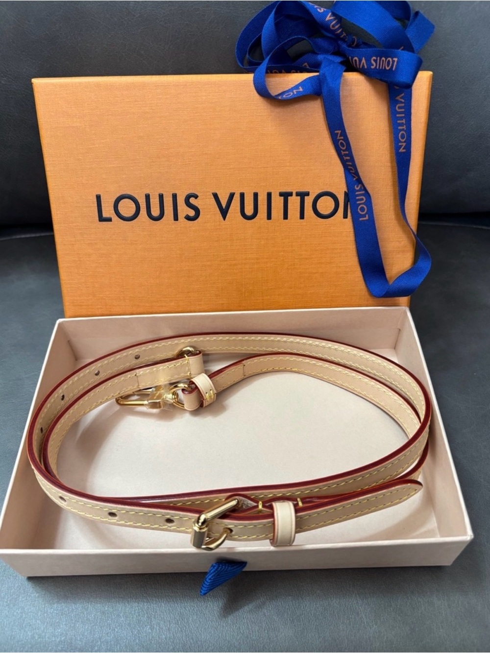 Louis Vuitton Vachetta Leather Strap 16mm VVN - NWOT w/ original box